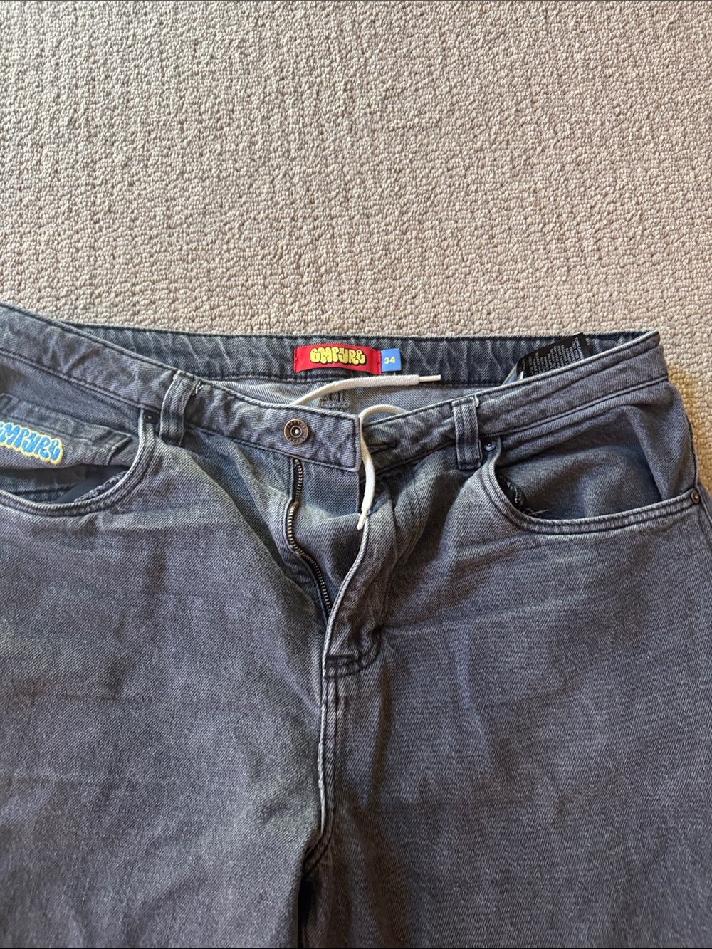 Empyre Men's Charcoal Gray Relaxed Jeans